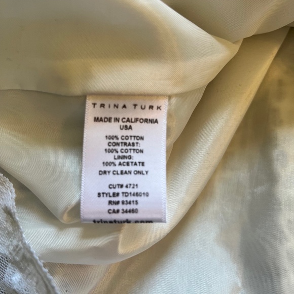 Trina Turk Cotton Fit & Flare Zola Halter Black & White Mini Dress, Size 2 - Picture 5 of 5